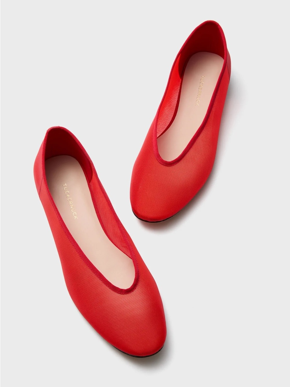 NWT Tuckernuck Red Mesh Nina Flats 10.5